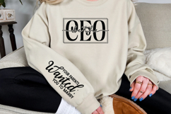 Be the CEO Sleeve SVG, Empowering Quote SVG Product Image 3