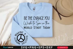 Be The Change You Sleeve SVG, Motivational SVG Design Product Image 1