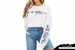 Be The Change You Sleeve SVG, Inspirational SVG Design Product Image 1