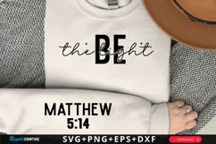 Be The Light Sleeve SVG, Christian SVG Design Product Image 1