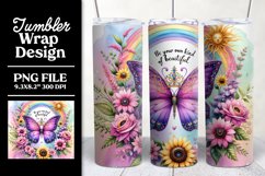 Butterfly Tumbler Wrap | Motivational | Be Your Own Kind Product Image 1