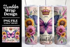 Motivational Tumbler Wrap | Butterfly | Be Your Own Kind Product Image 1