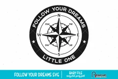 Follow Your Dreams Svg | Travel Svg | Compass Svg File Product Image 1