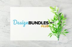 White paper mockup green plant stock photo Product Image 1