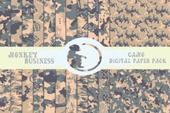 Digital papers, Instant download, Camo seamless patterns Product Image 1