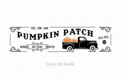 pumpkin patch svg, fall sign svg, fall truck svg,pumpkin svg Product Image 2