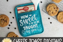 Teacher Pot Holder SVG | How Sweet It Is To Be Taught By You Product Image 2