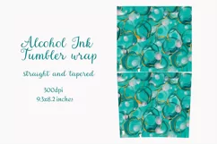 Tumbler wrap 20oz, Alcohol ink background green png Product Image 3