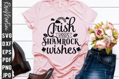 Irish Kisses Shamrock Wishes SVG St Patrick's day SVG Lucky Product Image 4