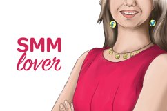 SMM lover hand drawing vector Product Image 1