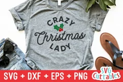 Christmas SVG | Crazy Christmas Lady | Shirt Product Image 1