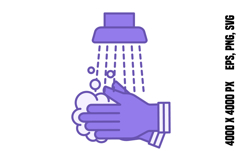 Colored Wash Hands Icon Product Image 1