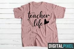 Teacher Life SVG PNG DXF Circut Cut Silhouette 3 Teacher Product Image 2