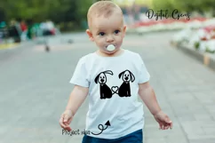 Dogs with heart tails design SVG / DXF / EPS / PNG files Product Image 3