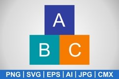 Vector ABC Cubes Icon Product Image 1