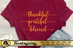 Thanksgiving SVG PNG EPS DXF Thanks SVG Thankful Blessed SVG Product Image 2