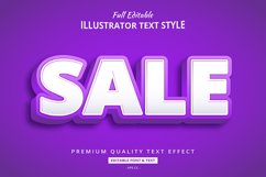 Purple Elegant 3D Illustrator Text Style Effect Product Image 1