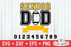 Football Dad SVG | Senior Dad | Shirt Design Product Image 2