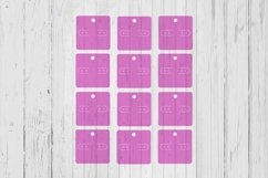 2 inch round square hoop Earrings card template svg png ai f Product Image 1