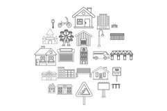 Build icons set, outline style Product Image 1