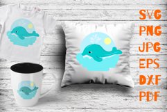 Sea animal whale printable. SVG, PNG, EPS, PDF Product Image 1