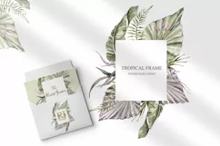 Watercolor floral frame clipart, wedding frame png file Product Image 1