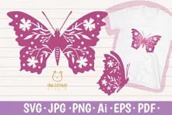 Butterfly SVG, butterfly PNG, butterfly silhouette Product Image 1