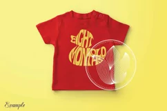 Eight Months Old SVG yellow baby duck lettering design Product Image 3