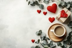 Romantic Mockup Background, Hearts Background Design Product Image 1