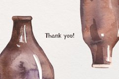 Watercolor Vintage Glass Bottles Clipart. Product Image 2