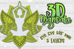 3D Mandala Layered svg Yoga Papercut SVG Zentangle Lotus Product Image 1