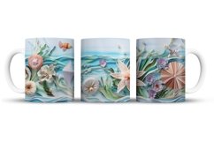 Beach Mug Wrap Sublimation Designs, 3d Mug, Beach Png