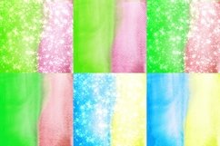 Beach And Sea Waves Watercolor Digital Papers Glitter Product Image 4