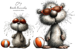 Beach Animals Clipart PNG Product Image 1