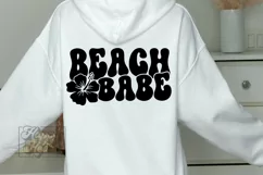 Beach Babe SVG - Retro Summer Shirt SVG - Hawaiian Flower Product Image 2