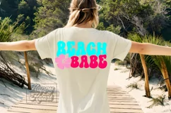 Beach Babe SVG - Retro Summer Vibes - Hawaiian Flower Product Image 2