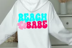 Beach Babe SVG - Retro Summer Vibes - Hawaiian Flower Product Image 3