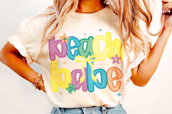 Beach Babe PNG, Preppy Summer PNG, Summer Vibes, Beach PNG Product Image 2