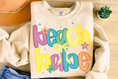 Beach Babe PNG, Preppy Summer PNG, Summer Vibes, Beach PNG Product Image 4