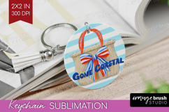 Beach Bag Nautical Keychain PNG Sea Quotes Keychain Product Image 1