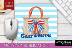Beach Bag Nautical Mouse Pad Sublimation Sea Quotes Mousepad Product Image 1