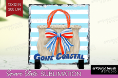 Beach Bag Nautical Slate PNG Sea Quotes Square Slate Product Image 1