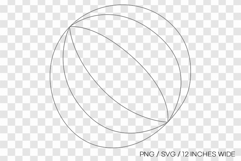 Beach ball outline SVG summer clipart illustration PNG Product Image 1