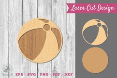 Beach Ball Laser Cut Decoration SVG Product Image 1