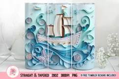 Beach boat Tumbler Wrap, 20 oz tumbler wrap, Beach png, Beach Tumbler Wrap