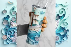 Beach boat Tumbler Wrap, 20 oz tumbler wrap, Beach png, Beach Tumbler Wrap