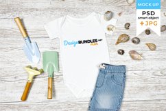 Vacation Bodysuit mockup | Summer mockup white bodysuit Product Image 1