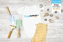 Beach Bodysuit mockup | Summer mockup white bodysuit Product Image 1