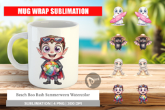 Beach Boo Bash Summerween Mug Wrap Product Image 1