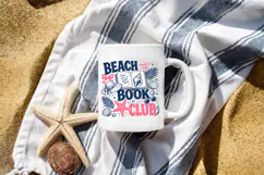 Beach Book Club PNG, Preppy Summer trendy Book Design Product Image 4